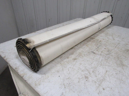 White Rubber Top Conveyor Belt Outside V-Guide 8' X 42-1/2" X 0.080"
