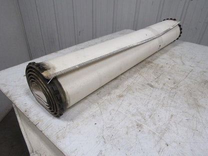 White Rubber Top Conveyor Belt Outside V-Guide 8' X 42-1/2" X 0.080"