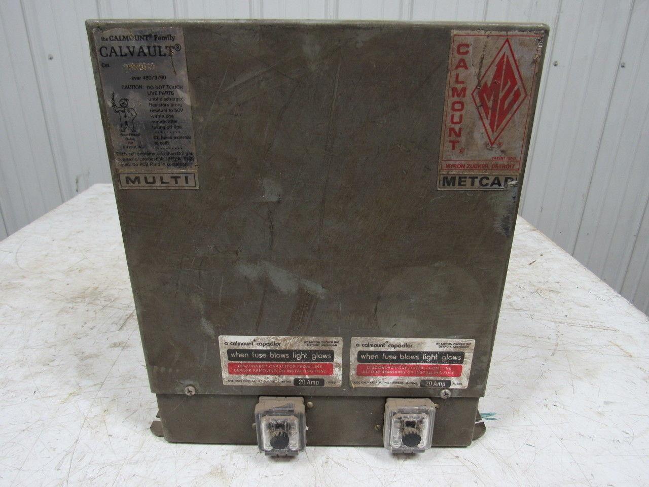 Calvault Metcap MULTICAL Capacitor Enclosure 20 Amp 480/3/60 Unused