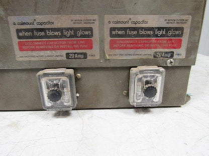 Calvault Metcap MULTICAL Capacitor Enclosure 20 Amp 480/3/60 Unused