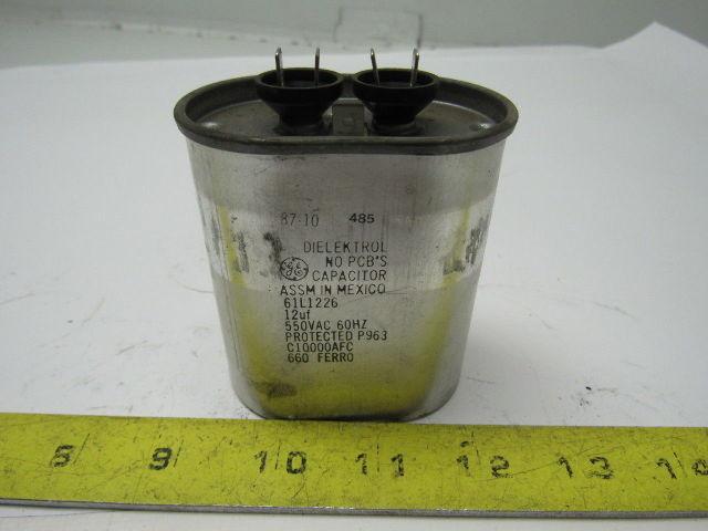 GE DIELEKTROL 61L1226 Capacitor 12uf 550VAC 60Hz Lot/6