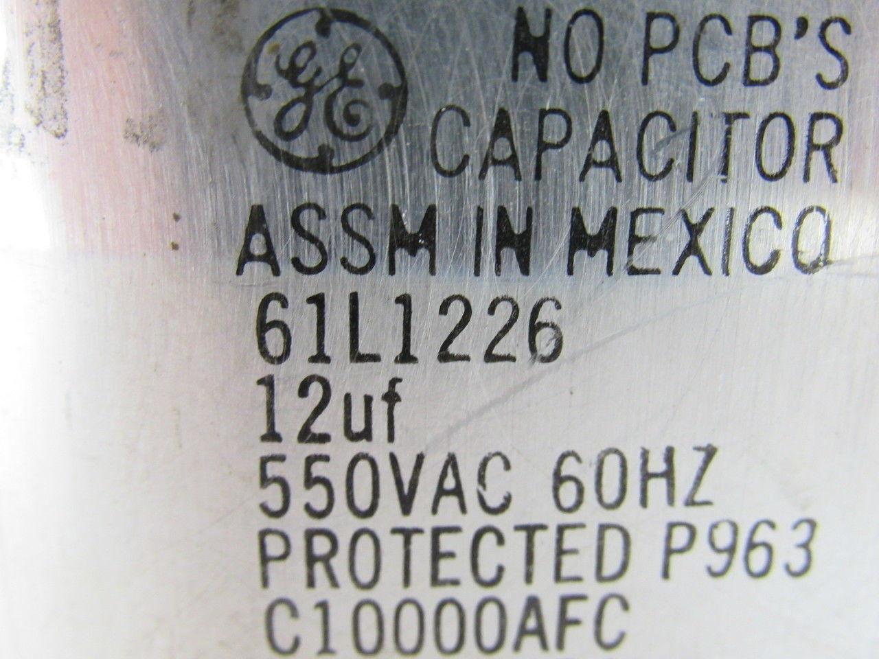 GE DIELEKTROL 61L1226 Capacitor 12uf 550VAC 60Hz Lot/6