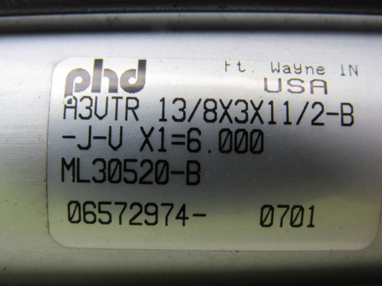 PHD A3VTR 13/8X3X11/2-B-J-V Pneumatic Cylinder 1-3/8" Bore 3" Stroke 3-Position