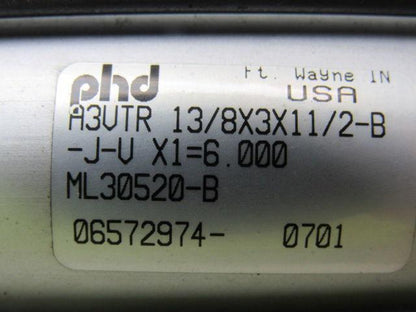 PHD A3VTR 13/8X3X11/2-B-J-V Pneumatic Cylinder 1-3/8" Bore 3" Stroke 3-Position