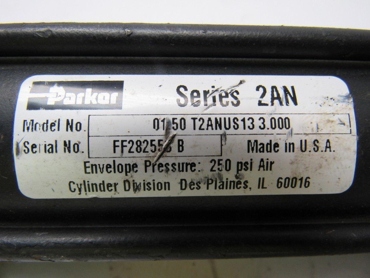 Parker 01.50 T2ANUS13 3.000 Double End To End Pneumatic Cylinder