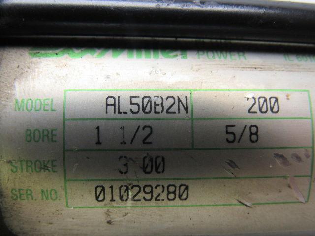 Miller Fluid Power AL50B2N Double Pneumatic Cylinder 1.5" Bore X 3" Stroke