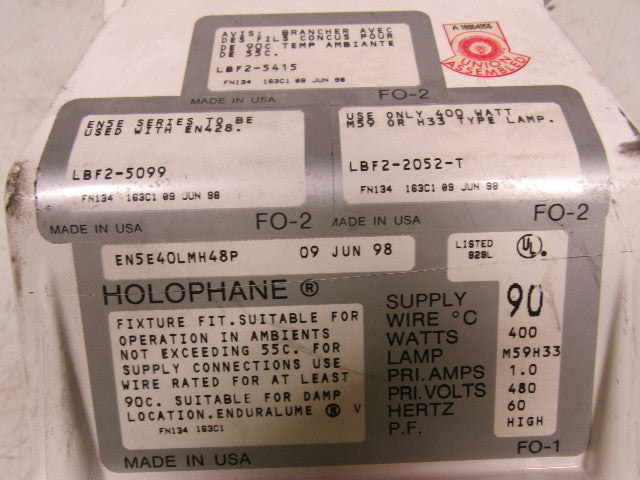 HOLOPHANE EN5E40LMH48P ENDURALUME Ballast Assy. For EN428 400W 480V NOS