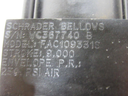 Schrader Bellows FAC109331S Double Pneumatic Cylinder 2.5" Bore x 9"+ 16" Stroke