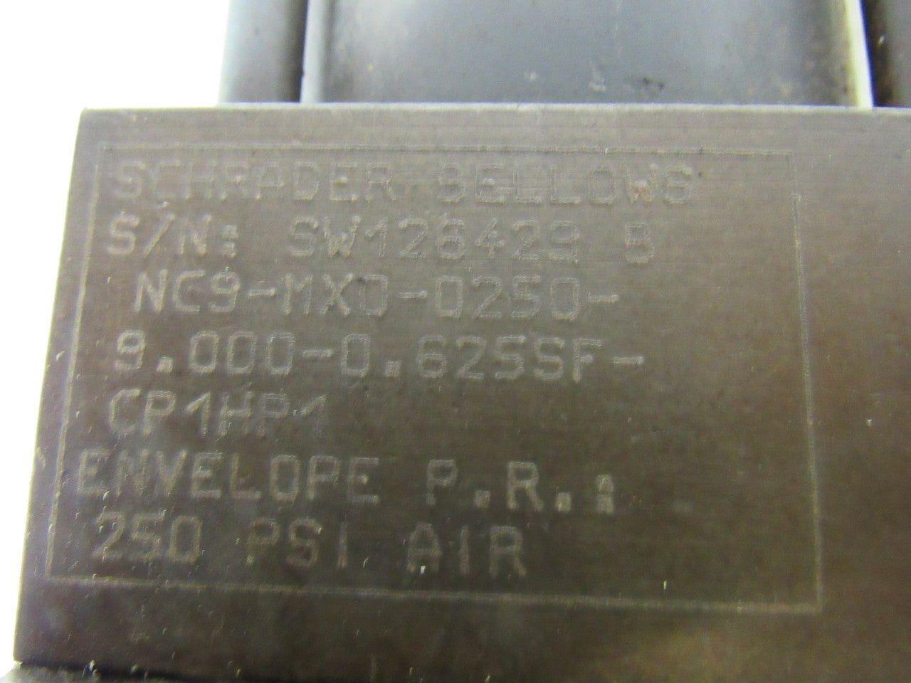 Schrader Bellows NC9-MX0-0250 Pneumatic Cylinder 2.5" Bore x 9"+ 16" Stroke