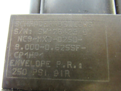 Schrader Bellows NC9-MX0-0250 Pneumatic Cylinder 2.5" Bore x 9"+ 16" Stroke