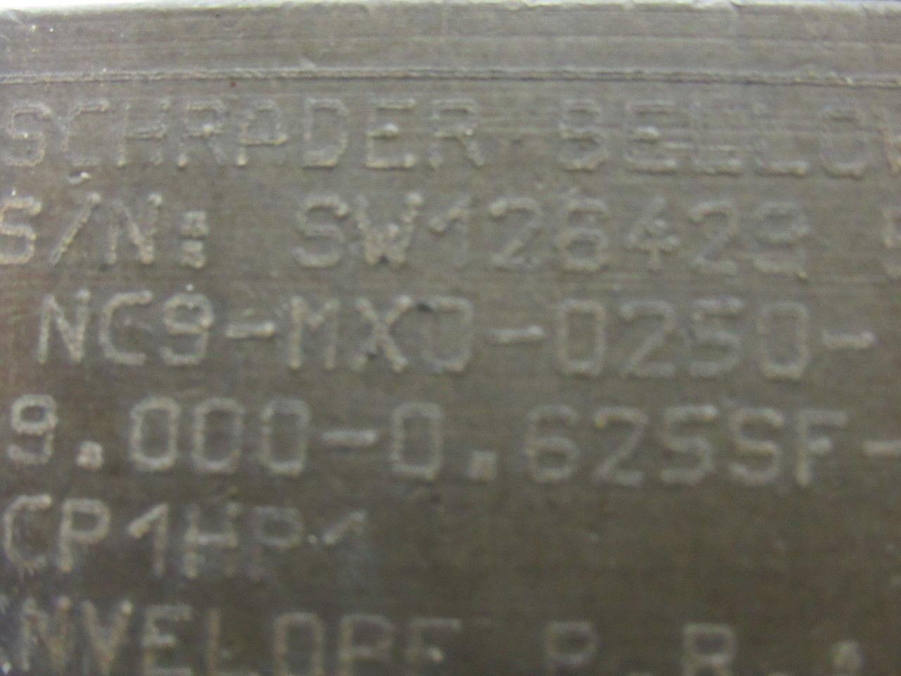 Schrader Bellows NC9-MX0-0250 Pneumatic Cylinder 2.5" Bore x 9"+ 16" Stroke