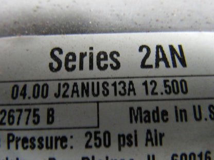 Parker 04.00 J2ANUS13A 12.500 4" Bore X 12.5" Stroke Pneumatic Cylinder