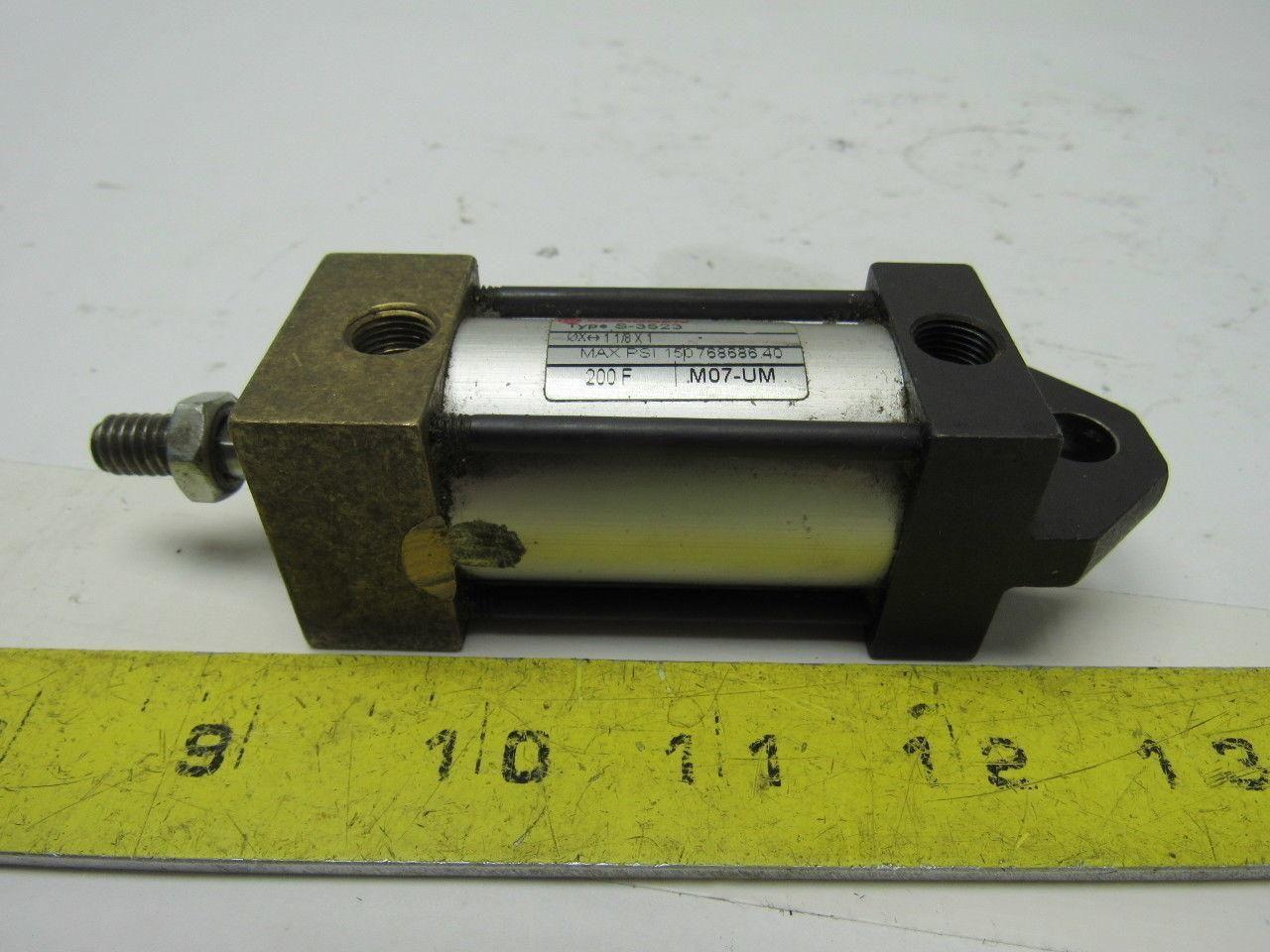 Norgren S-3523 1-1/8" Bore X 1" Stroke Pneumatic Cylinder