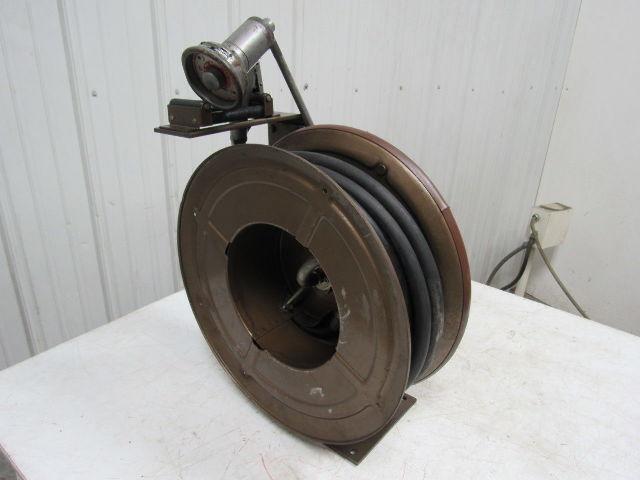 Alemite Stewart Warner 1233.B1 Hose Reel 19" Diameter W/3688-A Gear Oil Gun
