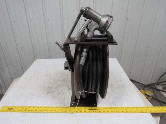 Alemite Stewart Warner 1233.B1 Hose Reel 19" Diameter W/3688-A Gear Oil Gun