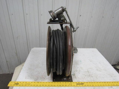 Alemite Stewart Warner 1233.B1 Hose Reel 19" Diameter W/3688-A Gear Oil Gun