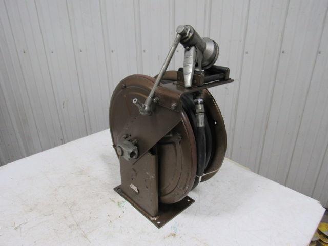 Alemite Stewart Warner 1233.B1 Hose Reel 19" Diameter W/3688-A Gear Oil Gun