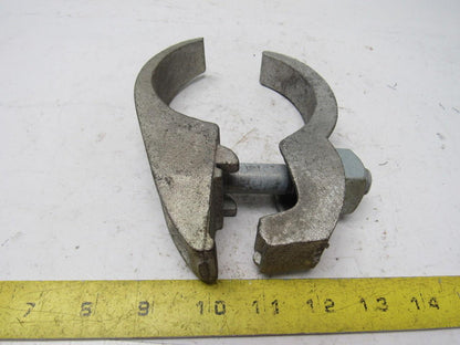 Latrobe 3-1/2" Edge Clamp Parallel Pipe Ridged Conduit Galvanized Lot Of 4