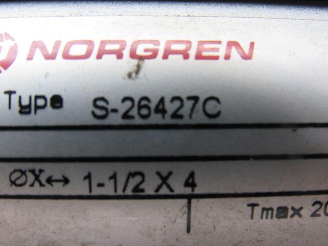 Norgren S-26427C Pneumatic Cylinder 1-1/2" Bore 4" Stroke W/Adjustable Stop