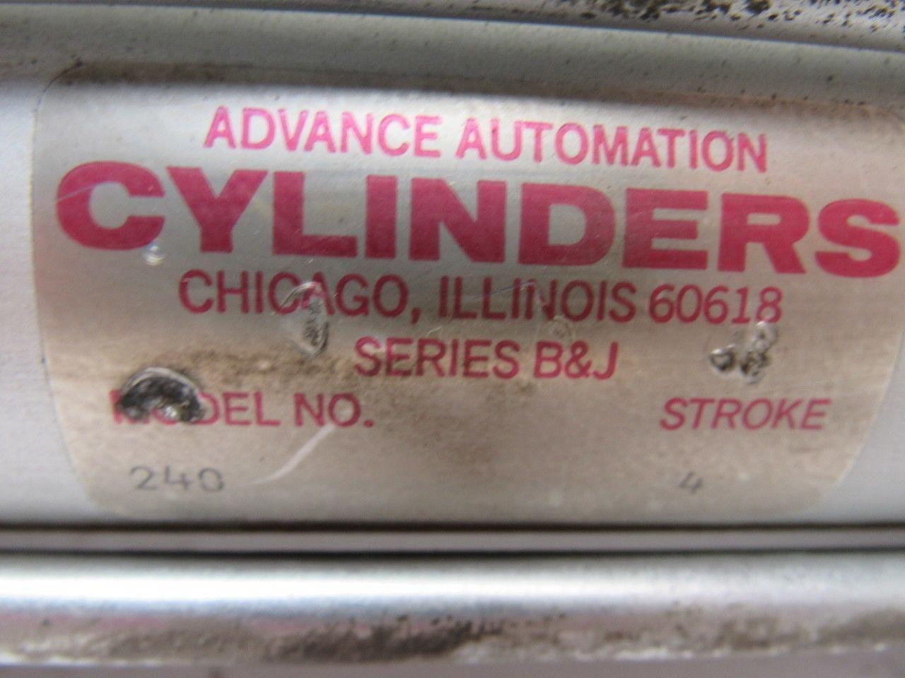 Advance Automation Model 240 Pneumatic Air Cylinder 1-3/4" Bore X 4" Stroke