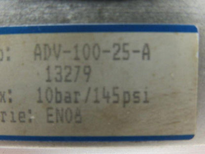 Festo ADV-100-25-A Short Stroke Pneumatic Cylinder 100mm Bore X 25mm Stroke