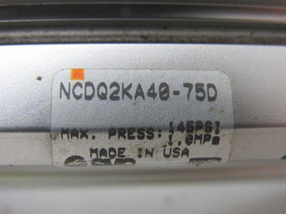 SMC NCDQ2KA40-75D Pneumatic Cylinder 40mm Bore 75mm Stroke W/Auto Switch