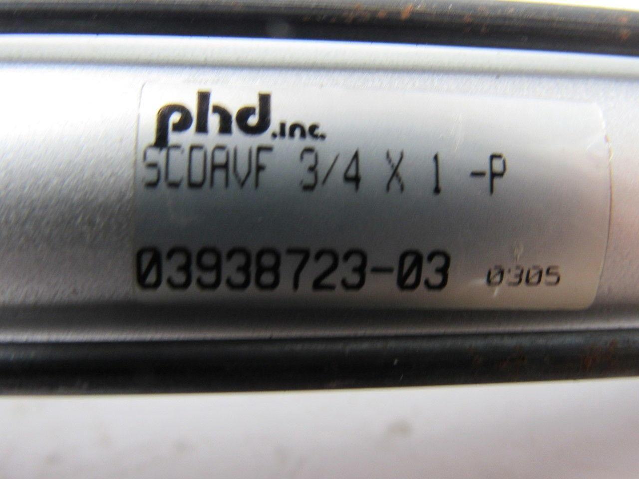 PHD SCDAVF 3/4 X 1-P Pneumatic Cylinder 3/4" Bore X 1" Stroke Double End