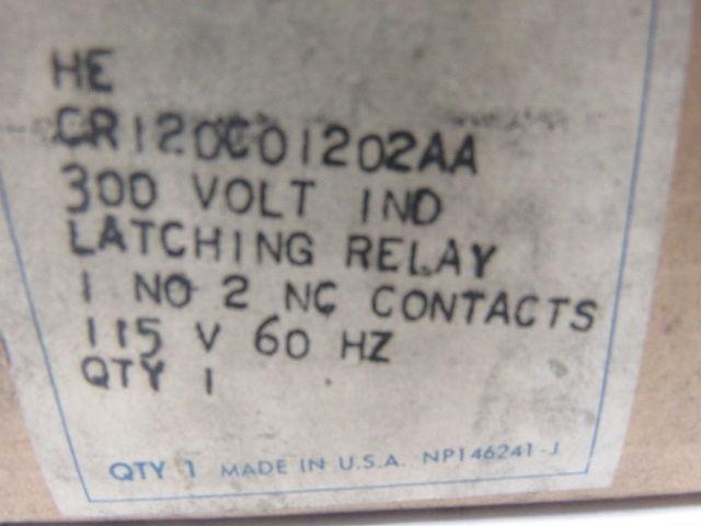 GE General Electric CR120C01 202AA Industrial Relay 1 NO 2 NC Contacts 115V