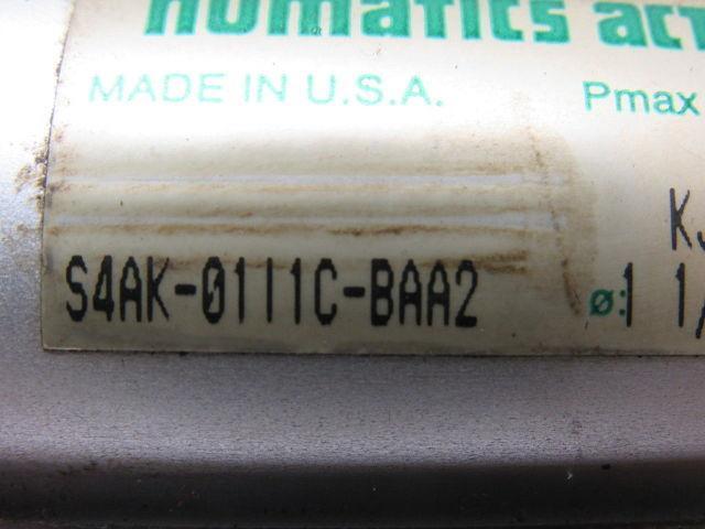 Numatics S4AK-01I1C-BAA2 1-1/2" Bore X 1" Stroke Pneumatic Cylinder