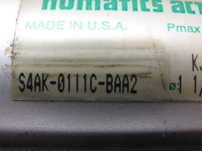 Numatics S4AK-01I1C-BAA2 1-1/2" Bore X 1" Stroke Pneumatic Cylinder