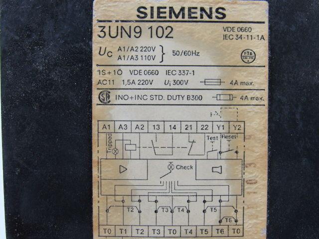 Siemens 3UN9 102 Thermistor 110/220 50/60 Hz.