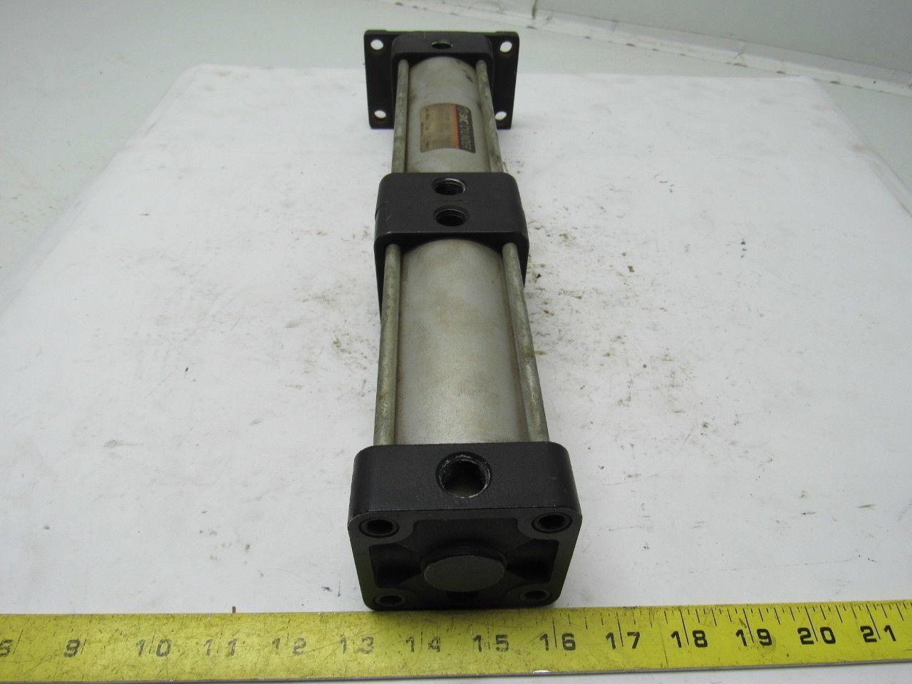 SMC NCA1F250-0325+0175-XC11 2-1/2" Bore X 3-1/2+1-3/4" Stroke Pneumatic Cylinder