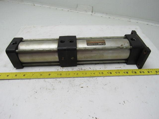 SMC NCA1F250-0325+0175-XC11 2-1/2" Bore X 3-1/2+1-3/4" Stroke Pneumatic Cylinder