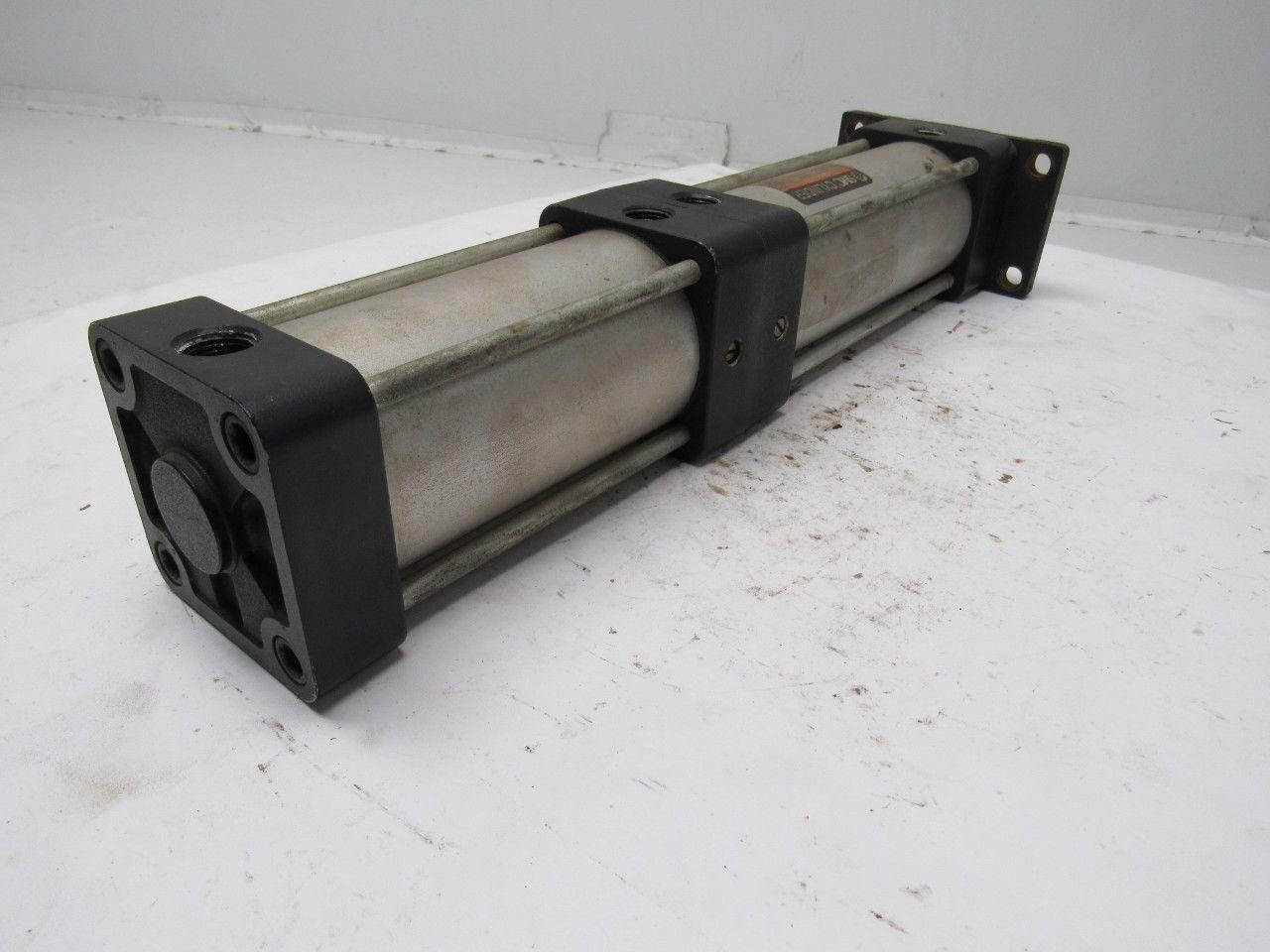 SMC NCA1F250-0325+0175-XC11 2-1/2" Bore X 3-1/2+1-3/4" Stroke Pneumatic Cylinder