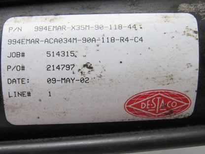 De-Sta-Co 994EMAL-X35M-90-118-44 Pneumatic Hold Down Power Clamp Toggle Lock