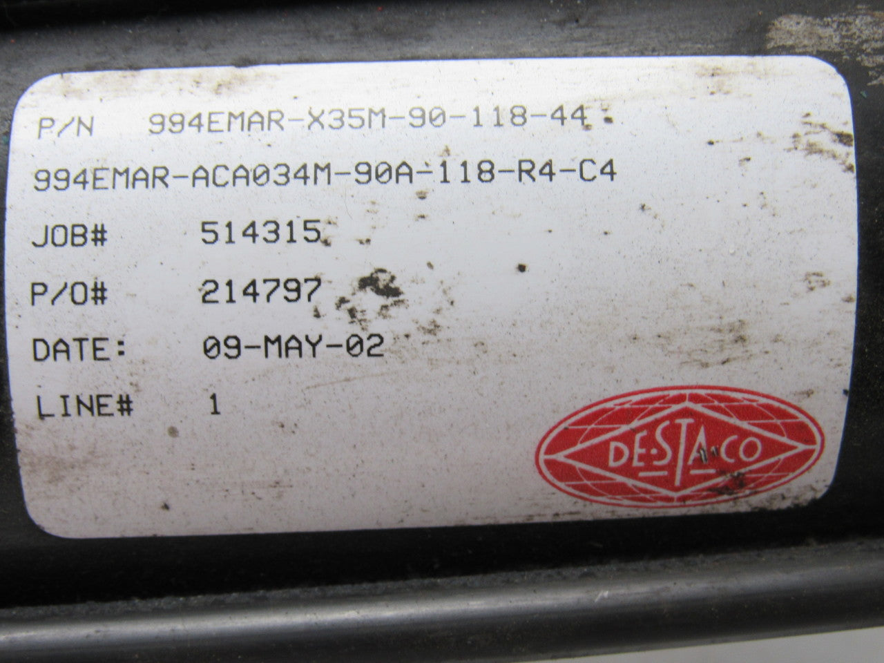 De-Sta-Co 994EMAR-X35M-90-118-44 Pneumatic Hold Down Power Clamp Toggle Lock
