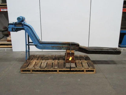 FONGEX 6" Steelbelt Chip Conveyor 6x45" Intake 220/440V 5FPM 38" Discharge Ht