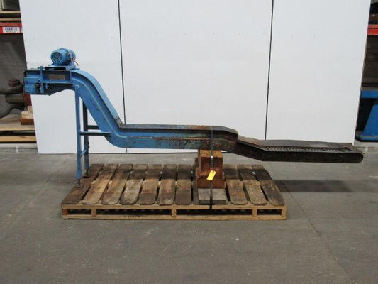 FONGEX 6" Steelbelt Chip Conveyor 6x45" Intake 220/440V 5FPM 38" Discharge Ht