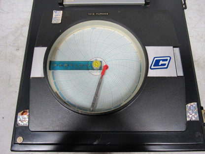 Cambridge/Partlow 5035 Furnace Temp Recording  W/Carbon Index Meter Data Logger
