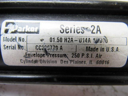 Parker 01.50 H2A-U14A 12.000 Pneumatic Cylinder 1-1/2" Bore X 12" Stroke