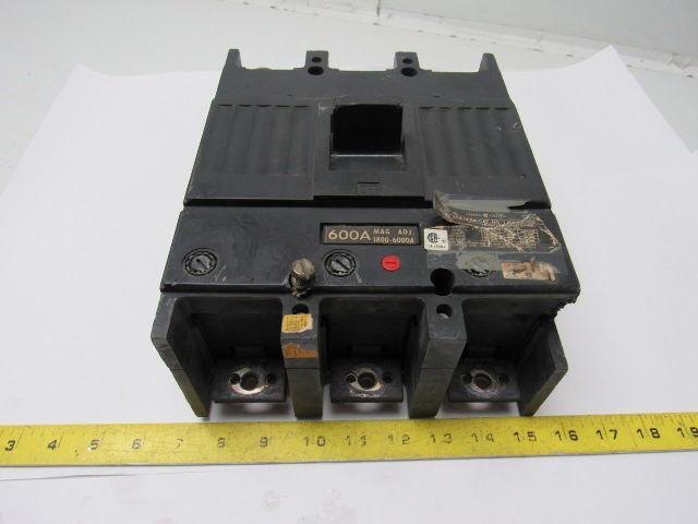 GE General Electric TJK636F000 Molded Case 600A 600V 3 Pole Circuit Breaker