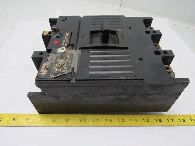 GE General Electric TJK636F000 Molded Case 600A 600V 3 Pole Circuit Breaker