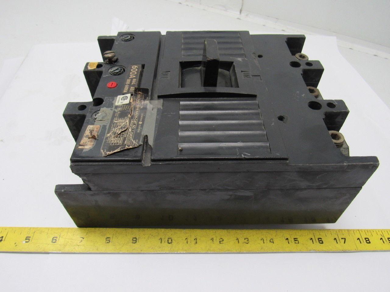 GE General Electric TJK636F000 Molded Case 600A 600V 3 Pole Circuit Breaker