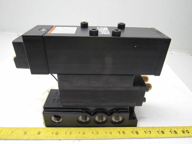 PARKER H3E17BGA53001A 4 Way 5 Position Pneumatic Valve & Pilot ISO5599-2 NOS