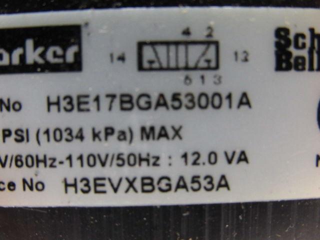 PARKER H3E17BGA53001A 4 Way 5 Position Pneumatic Valve & Pilot ISO5599-2 NOS