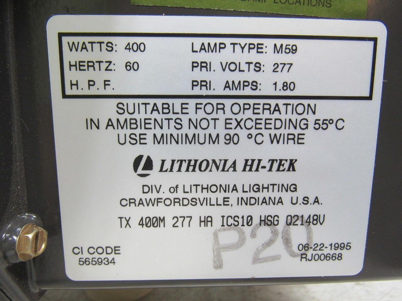 LITHONIA LIGHTING 565934 TX 400M Brown Low Bay Light Ballast Housing 277V