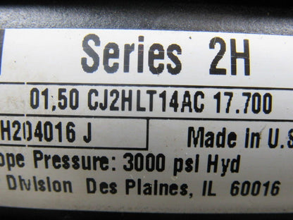 Parker 01.50 CJ2HLTS14AC 17.700 Hydraulic Cylinder 1-1/2" Bore X 13.80" Stroke