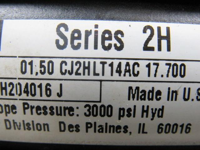 Parker 01.50 CJ2HLTS14AC 17.700 Hydraulic Cylinder 1-1/2" Bore X 13.80" Stroke