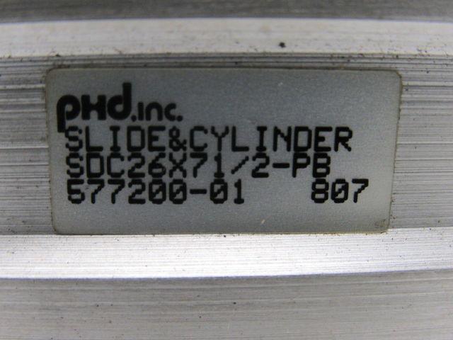 PHD SDC26X7 1/2-PB Pneumatic Slide Linear Actuator 2" Bore X 7-1/2" Stroke