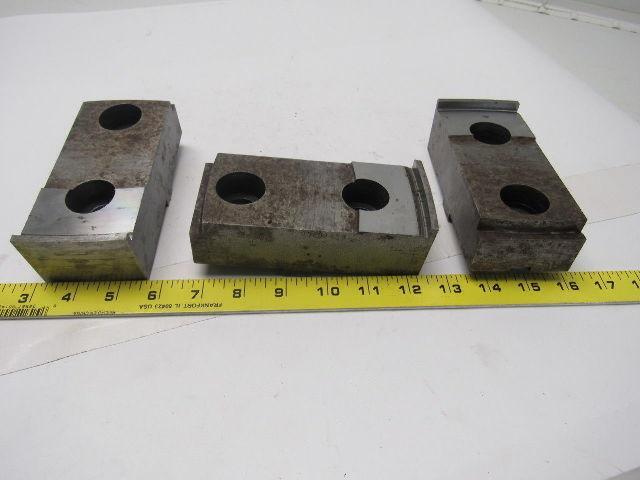 05-201458 2 Step Lathe Chuck Top Jaws 5-5/8" X 2-3/4" X 2-1/2" Lot Of 3